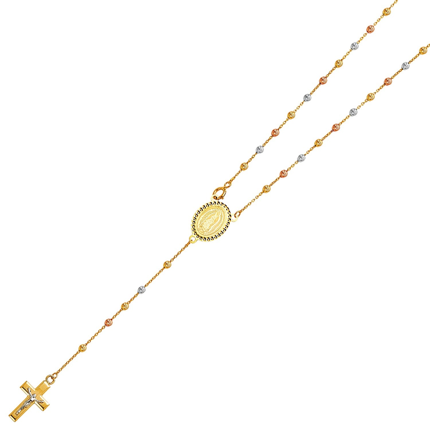 14K 3C 2.5MM MOON BALL ROSA-NECK