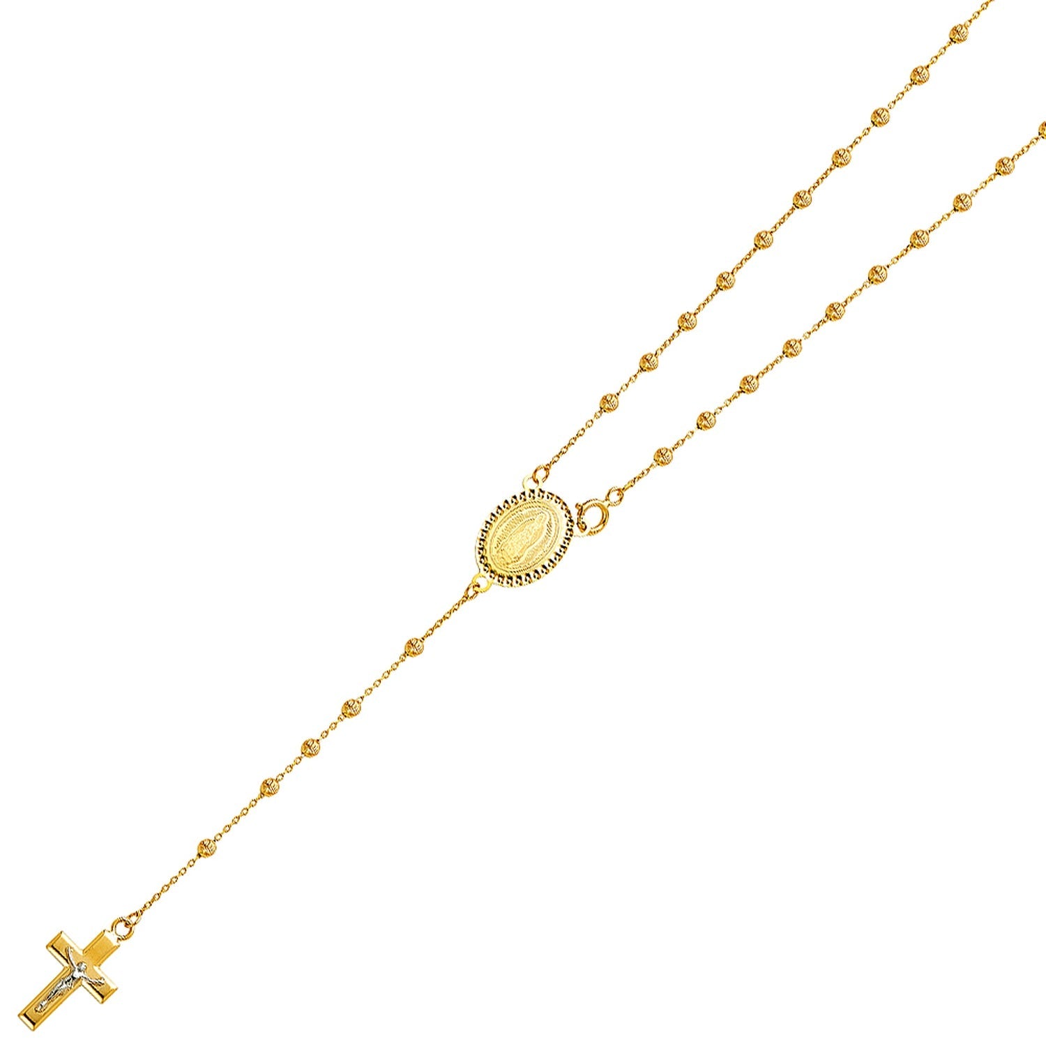 14KY 2.5MM MOON BALL ROSA-NECK