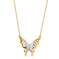 14K 2T BUTTER FLY NECKLACE