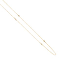 14KY CZ Bazel by the Yard Necklace - 17+1