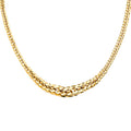 14KY Fancy Gradated Hollow Necklace