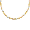 14K 3Color Stampato Necklace