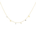 14K 2T Dangling Light Chain Necklace