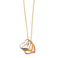 14K 3C 3 Heart Light Chain Necklace