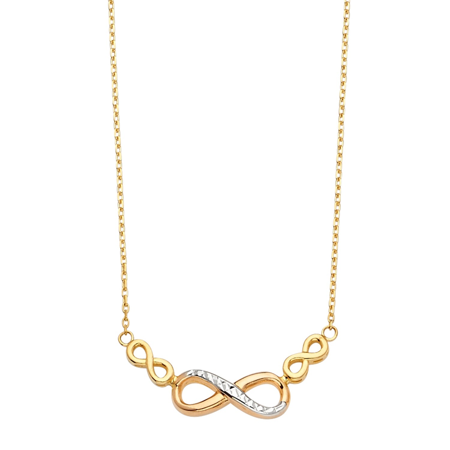 14KY Infinity Light Chain Necklace