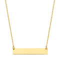 14K Plain ID Chain Necklace