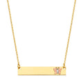 14K ID w/Butterfly Chain Necklace