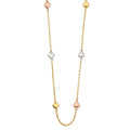 14K 3C Light Chain Necklace with Heart