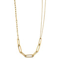 14KY Paperclip with Different Link Necklace