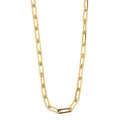 14KY Flat Paperclip Necklace