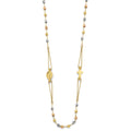 14K 3C 2.5mm M-Cut Ball F-Rosary Necklace