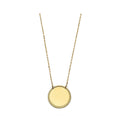 14KY DC Engravable Round Pendant Neck