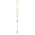 14K 2T 3mm Disco Ball Rosary Necklace
