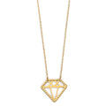14KY Diamond Shape Pendant Necklace