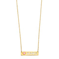 14KY Mama Retanglar Plate Necklace