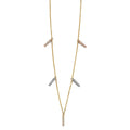14KY 3C CZ Bar Necklace