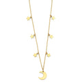 14KY Moon and Stars Necklace