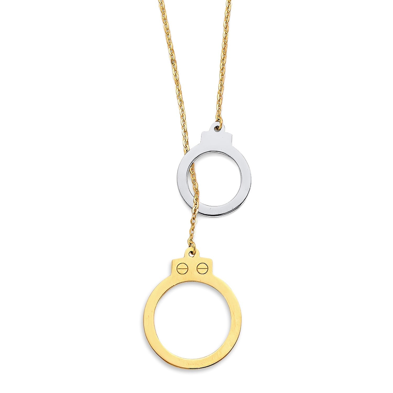 14K 2T Handcuff Necklace