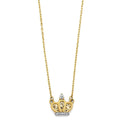 14KY CZ Crown Necklace