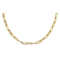 14KY Hollow Plain Paperclip Necklace