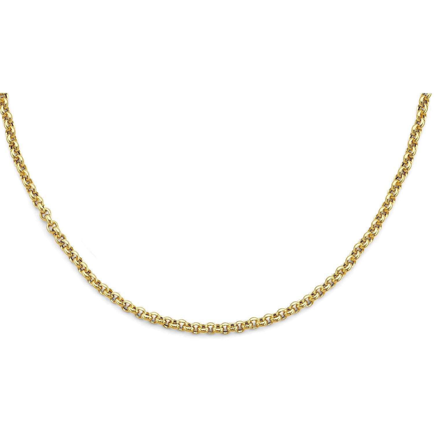 14KY Hollow Rolo Necklace