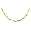 14KY Hollow Flat Tube Oval Rolo Necklace