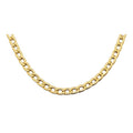 14KY Hollow Dia-Bar Curb Necklace