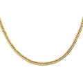 14KY Hollow Concaved Curb Necklace