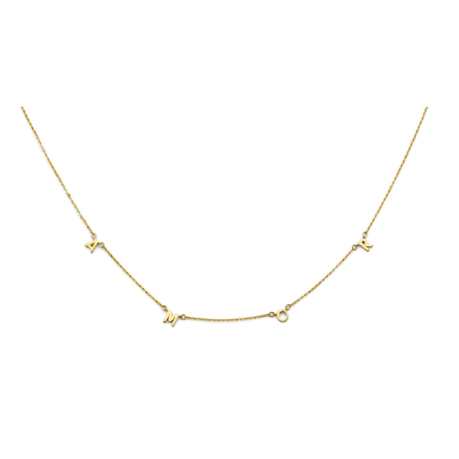 14KY A-M-O-R Necklace