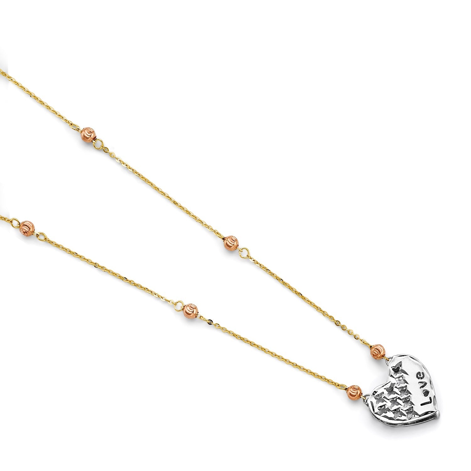 14K 3C Love Heart Necklace