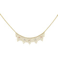 14K 3C Beaded Necklace w/Butterfly