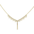 14K 3C Beaded Necklace w/DC Heart