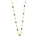 14KY Black Enamel Bead Necklace