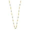 14KY Turquoise Color Enamel Bead Necklace