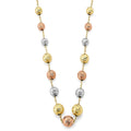 14K 3C Gradated DC Ball Necklace