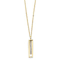 14KY CZ Bar Frame Necklace