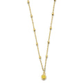 14KY Yellow CZ Charm Bead Necklace