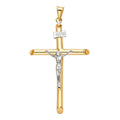 14K 2T HOL RD TUB CRUCIFIX (30X55MM)