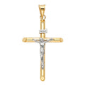 14K 2T HOL RD TUB CRUCIFIX (40X20MM)