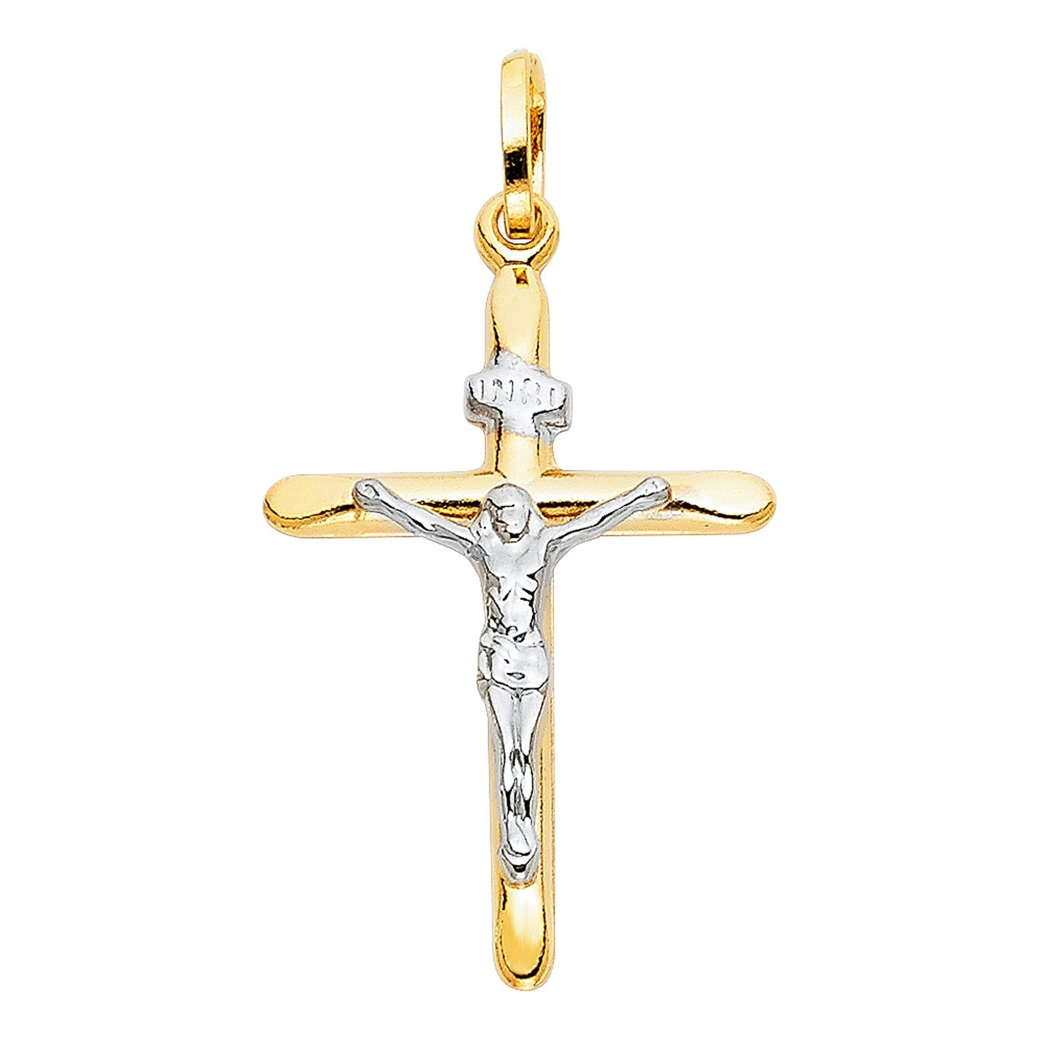 14K 2T LAMINATED CRUCIFIX (20X35MM)