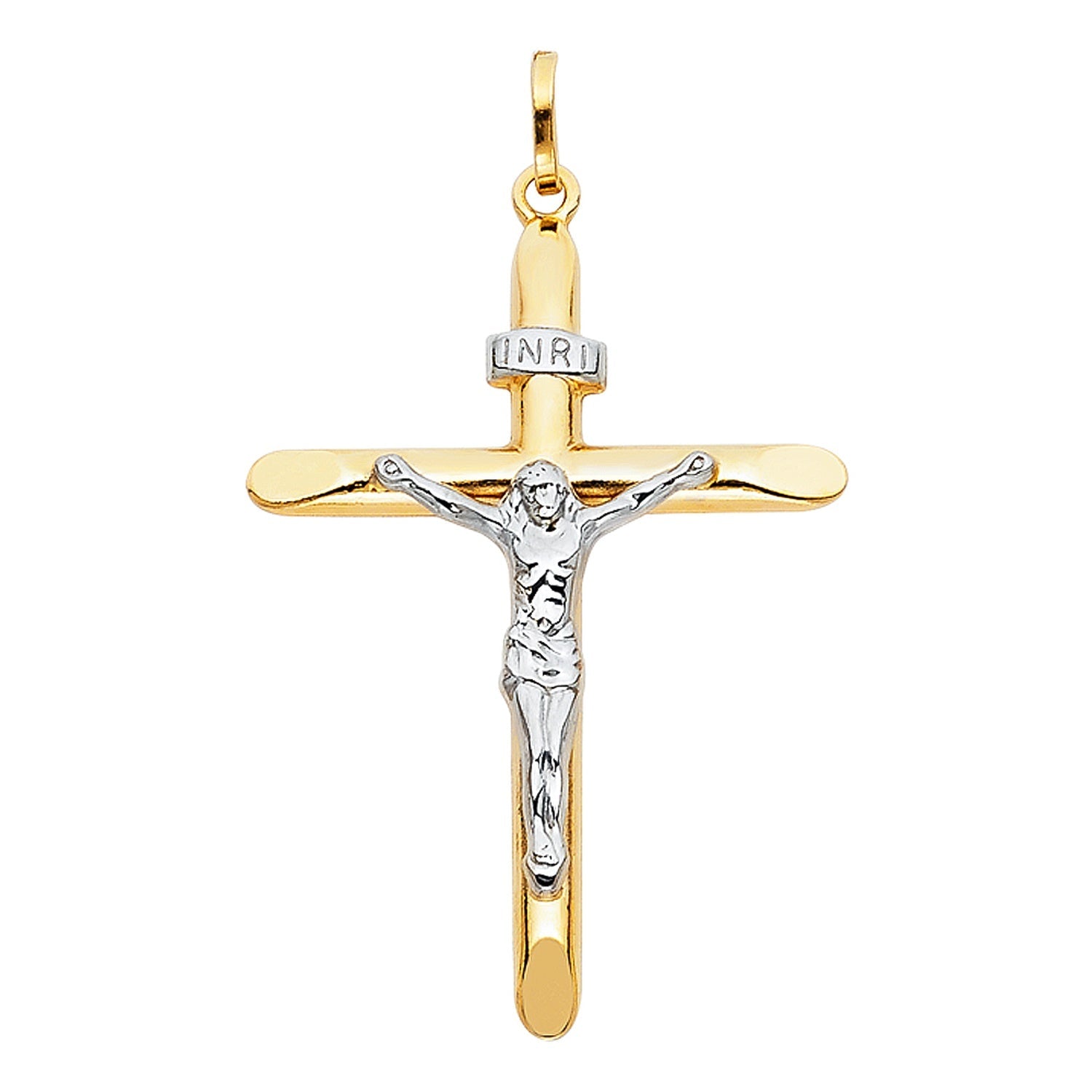 14K 2T LAMINATED CRUCIFIX (30X50MM)