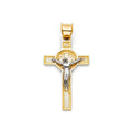 14K 2T CRUCIFIX CROSS SML (15X30MM)
