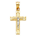 14K 2T CRUCIFIX (10X25 MM)