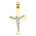 14K 2T POL CROSS CRUCIFIX
