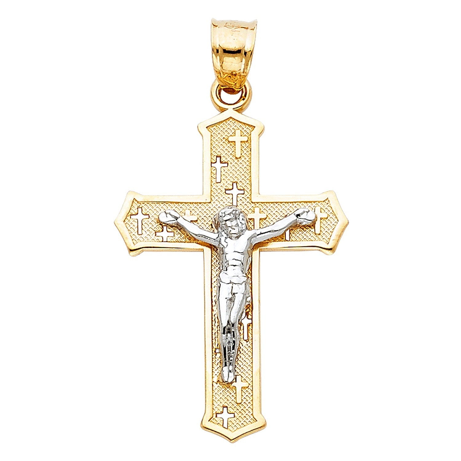 14K 2T PASSION CROSS CRUCIFIX