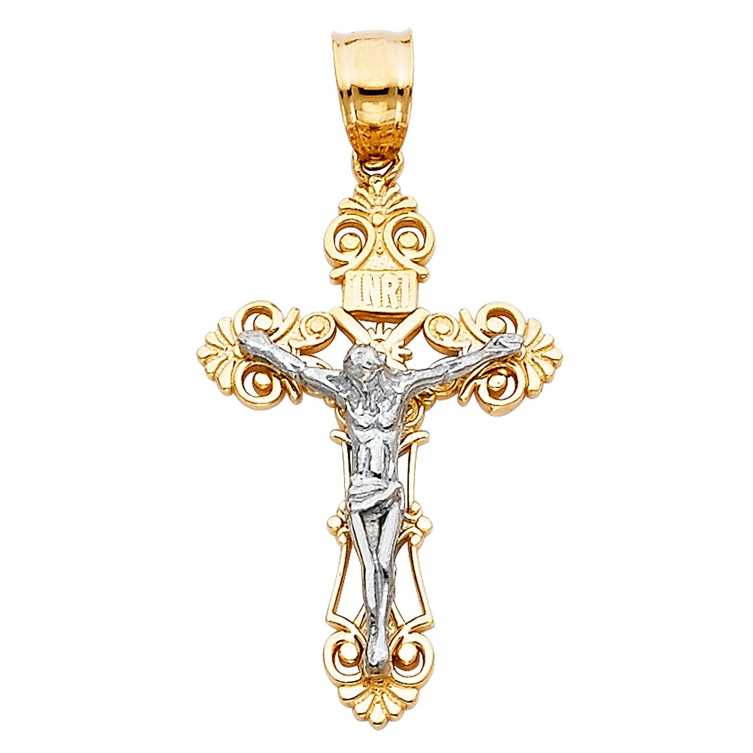 14K 2T CRUCIFIX SMALL