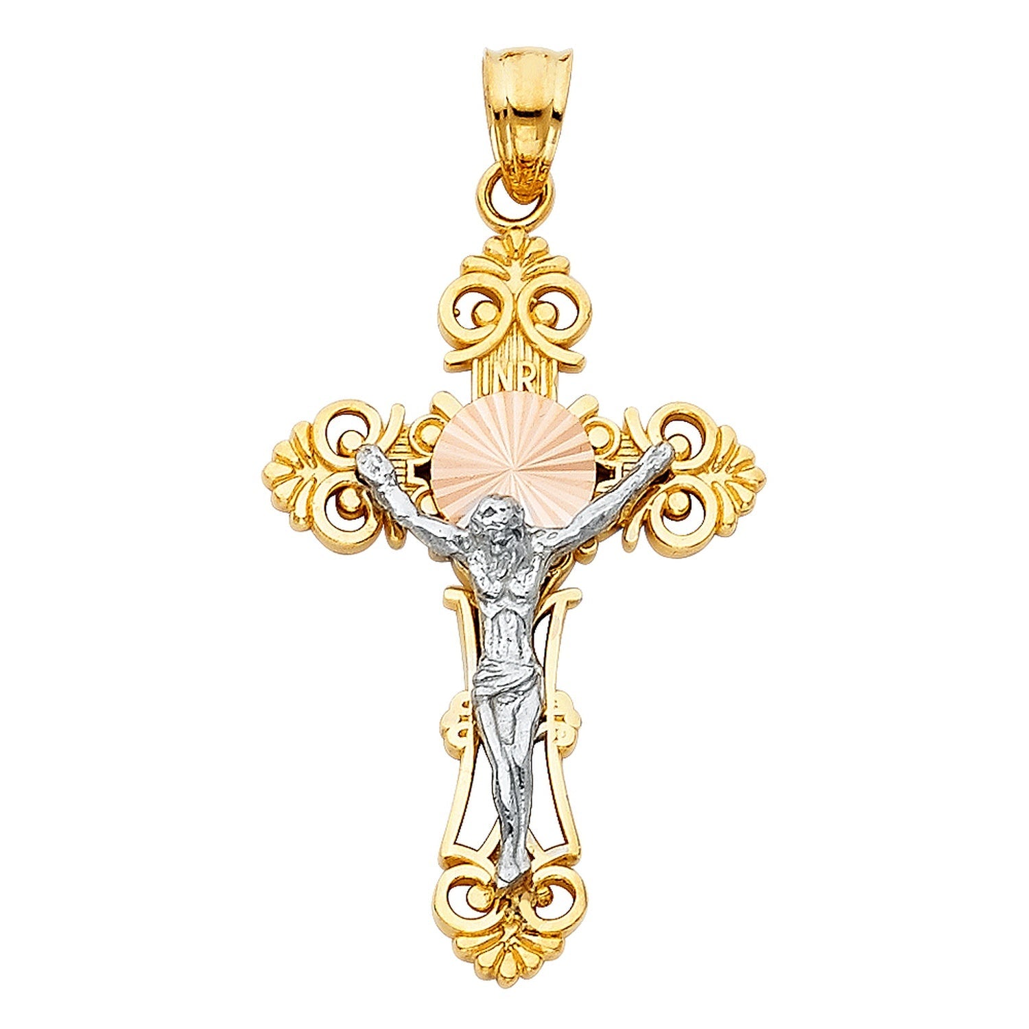 14K 3C CRUCIFIX LARGE