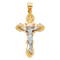 14K 3C CRUCIFIX BIG