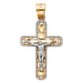 14K 2T CUT-OUT DESIGN CRUCIFIX SM