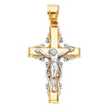 14K 2T FANCY DESIGN CRUCIFIX
